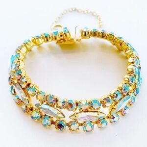 Vintage AB Crystal Rhinestone Bracelet​